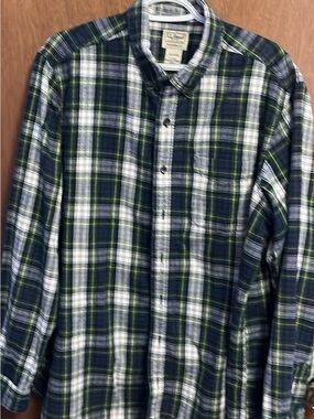 LLBean Plaid Button-Down Shirt